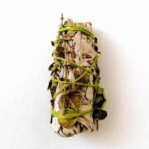 Fackel mit weißem Salvia und Baby-Eukalyptus