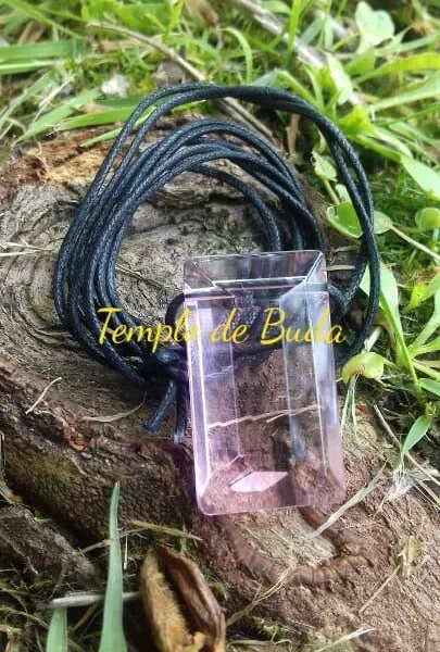 Andara Pendente Facetado Rosa