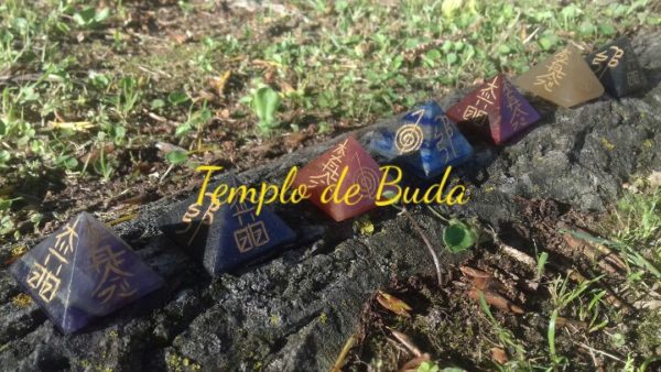 Pyramids Chakras with Reiki Symbols
