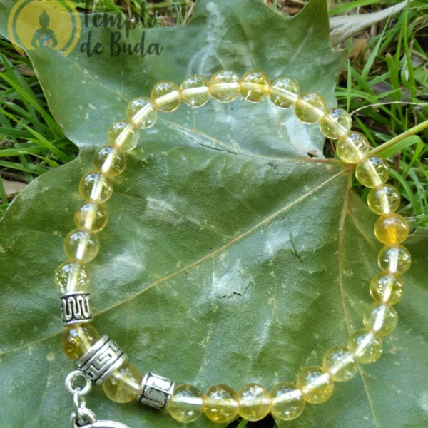 Bracciale in citrino con albero della vita.