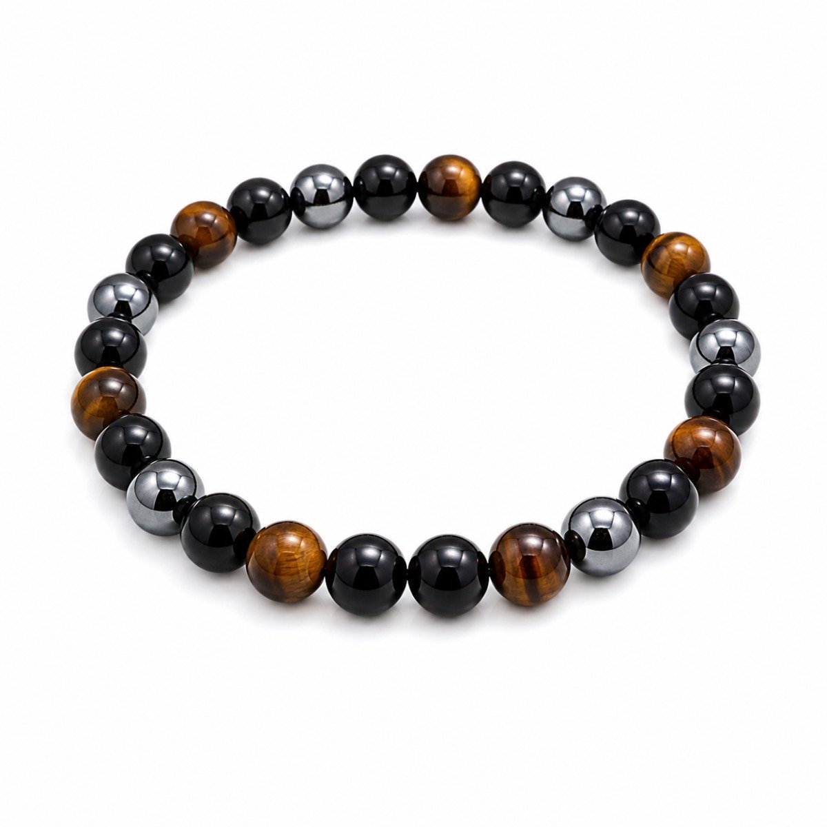 Pulseira Onix Olho de Tigre e Hematite