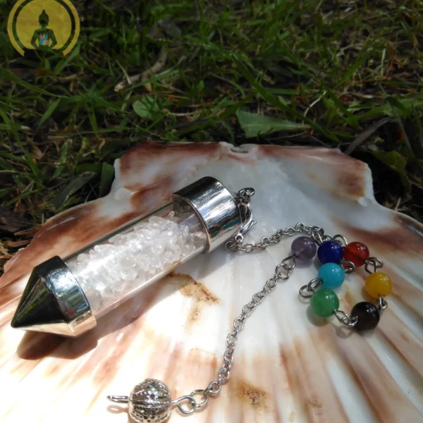 Pêndulo Quartzo Branco Chips