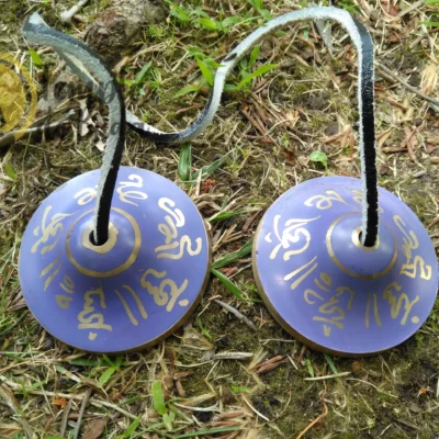 Ting-Sa Tibetan Cymbals Violet Crown Chakra