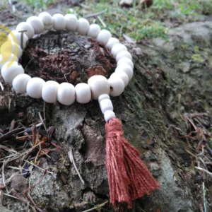 Pulsera tibetana de sanación blanca antigua