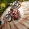 Chamador de Anjos Flores Rosas Dourado