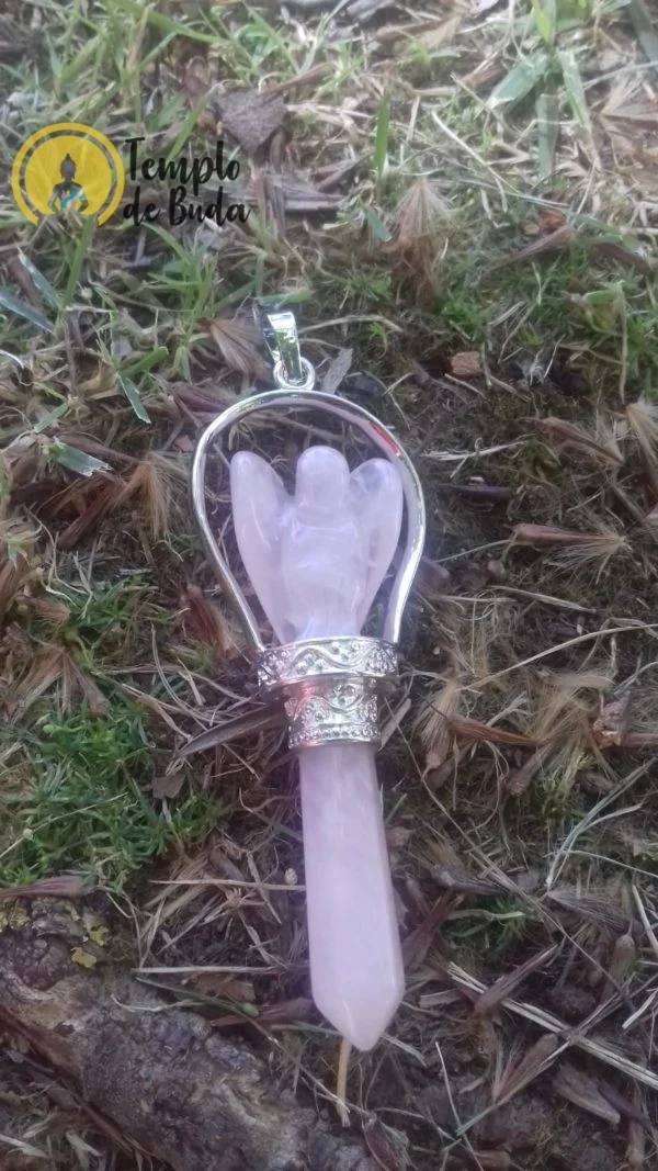 Angel Tip Pink Quartz Pendant