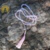 Japa Mala Aqua Aura Angel e Quartzo Rosa 6mm