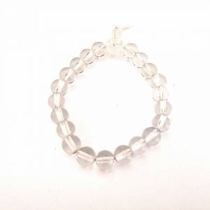 Pulseira Japa Mala Quartzo Cristal Branco