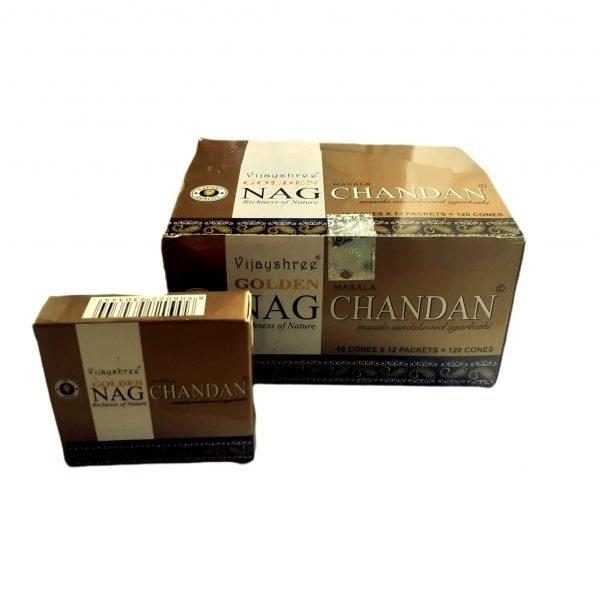 Incenso Indiano Golden Nag Chandan Cones Caixa