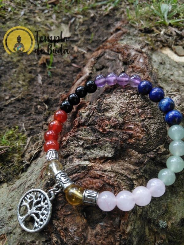 Pulseira 7 Chakras com Árvore da Vida