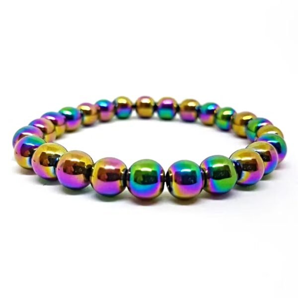 Pulseira Hematite Arco Iris