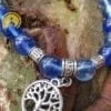 Pulseira Quartzo Azul Rutilado com Árvore da Vida