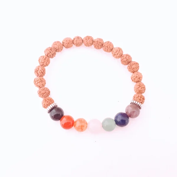 Pulseira Rudraksha com Chakras