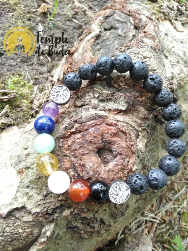 Pulseira de Lava e 7 Chakras