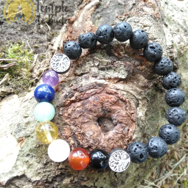 Pulseira de Lava e 7 Chakras