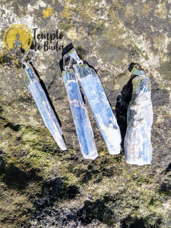 Ciondolo in argento con cianite blu 5-6cm - immagine 2
