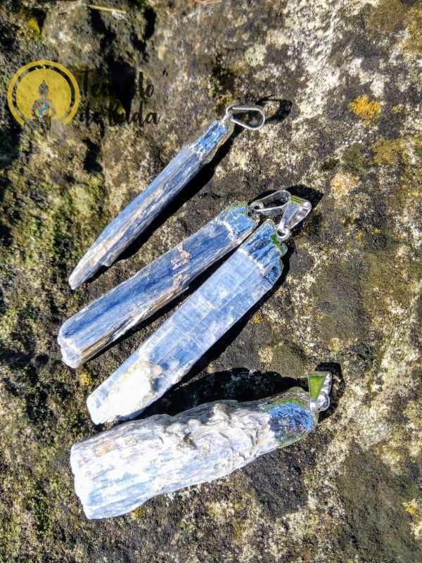 Ciondolo in argento con cianite blu 5-6cm - immagine 4