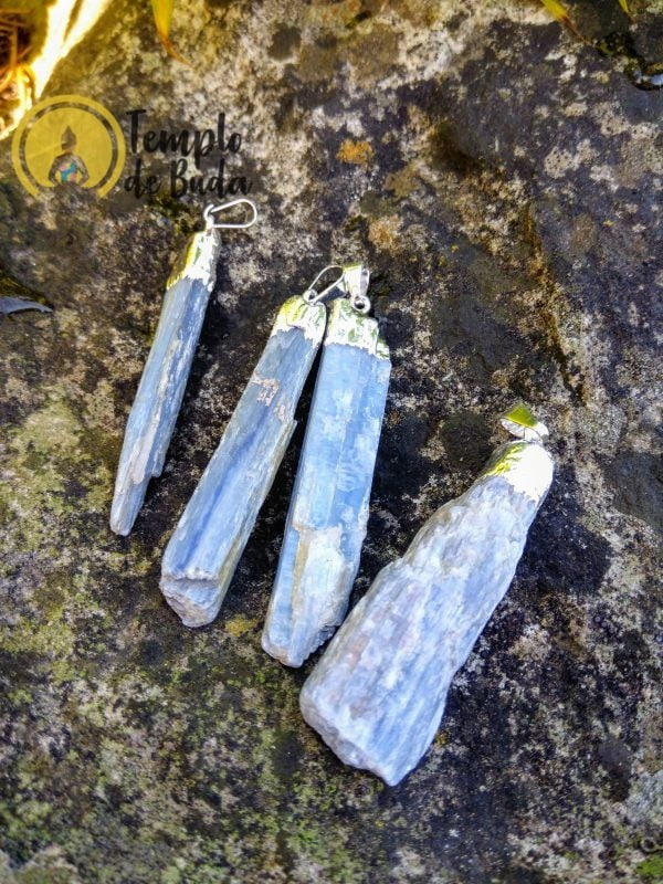 Ciondolo in argento con cianite blu 5-6cm - immagine 3