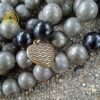 Japa Mala Pyrite et Onyx 8mm – Image 4