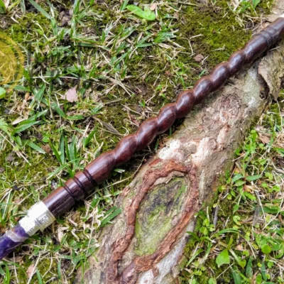 Amethyst Braided Wooden Healing Wand
