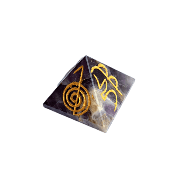 Pirâmide Chakra Simbolos Reiki Ametista
