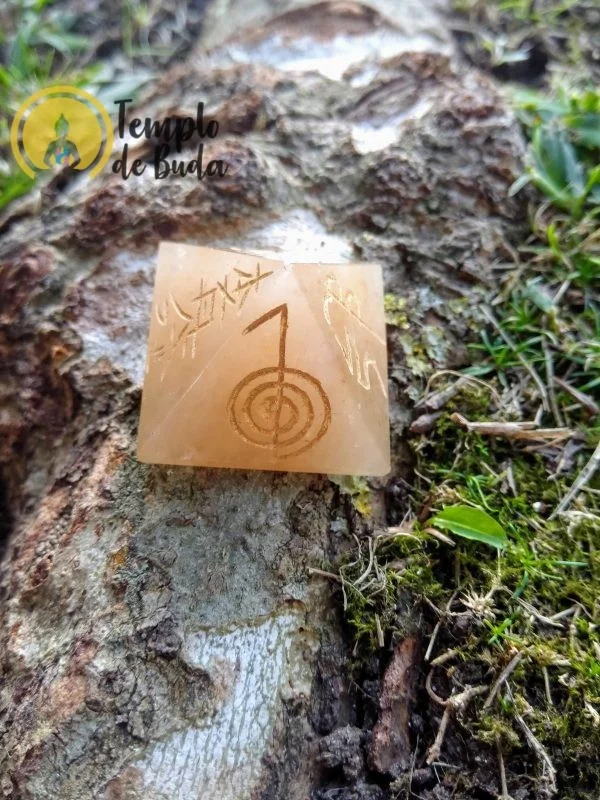 Pirámide de Chakras Símbolos Reiki Jaspe Amarillo - Imagen 3