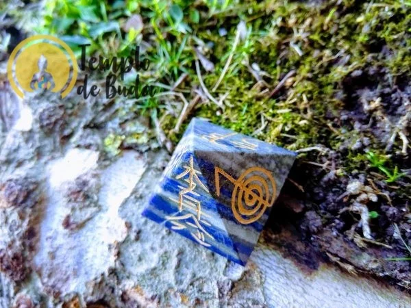 Pirâmide Chakra Simbolos Reiki Lapis Lazuli - Image 4
