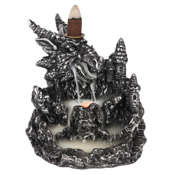 Cascade de fumée Silver Dragon avec lumière
