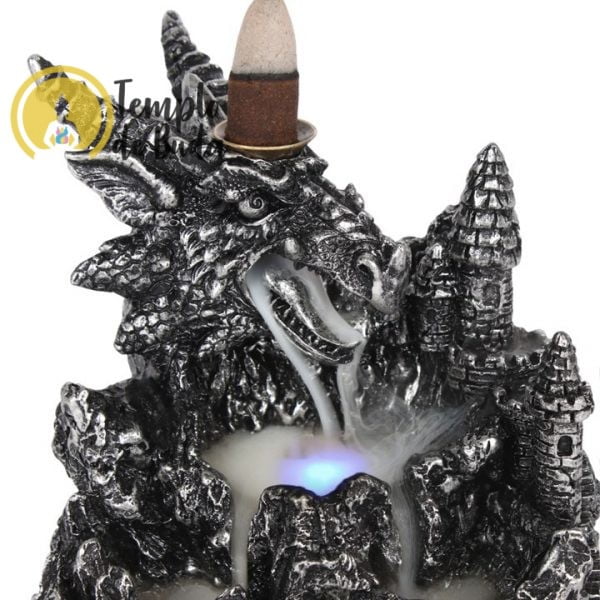 Cascade de fumée Silver Dragon avec lumière – Image 2