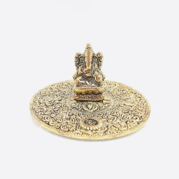 Golden Ganesha Incense Burner