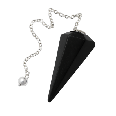Black Tourmaline Hexagon Pyramid Pendulum