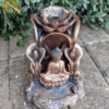 Buddha Rauchender Wasserfall Bronze – Bild 2
