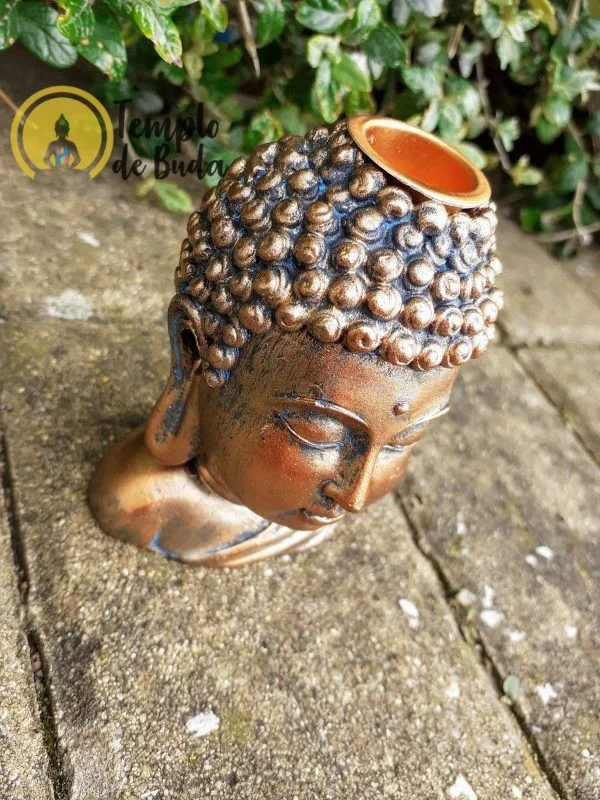 Cascata de Fumo Buda Cabeça Bronze - Image 2