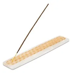 Selenite Flower of Life Incense Holder