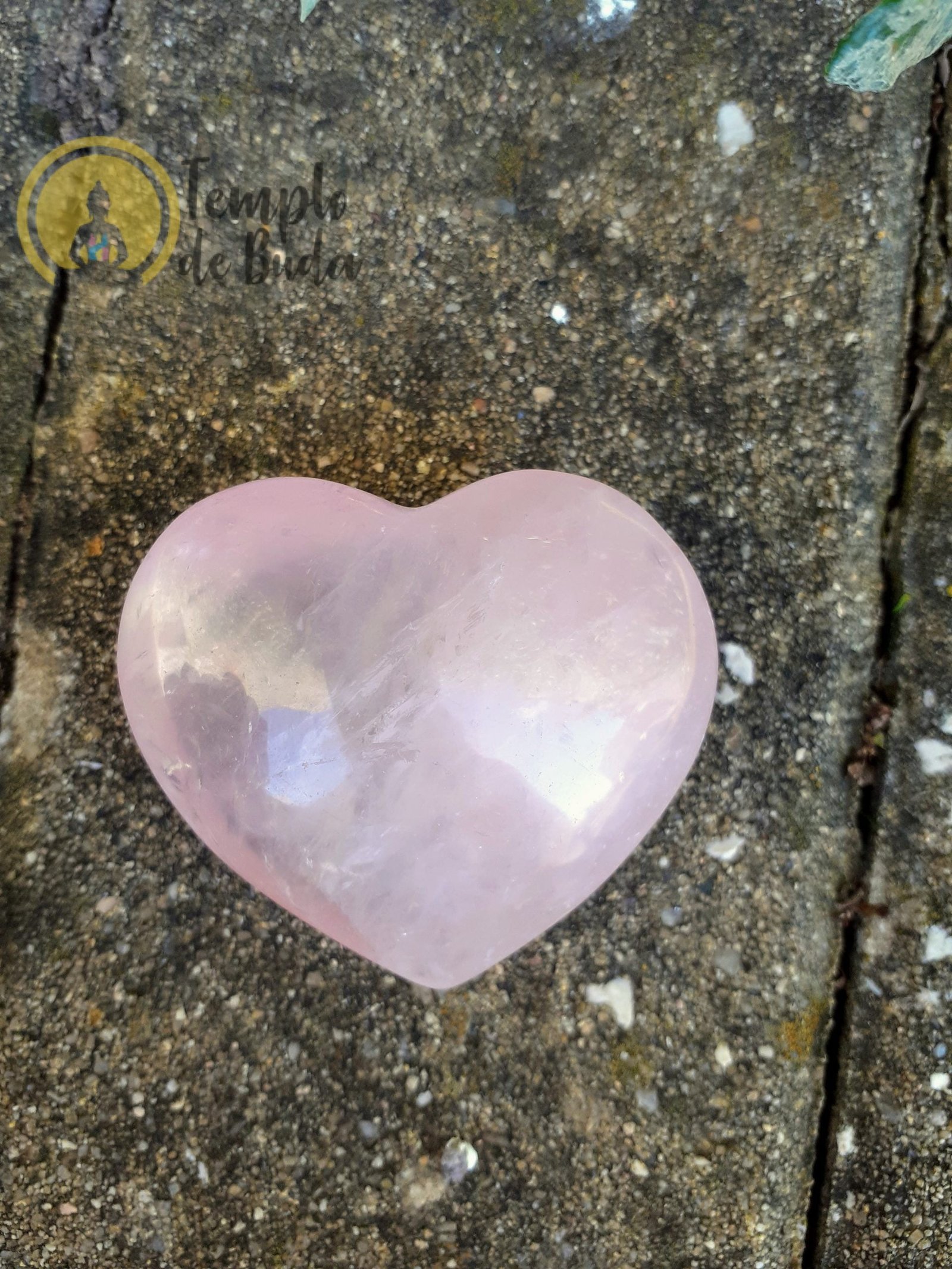 Corazón de cuarzo rosa - Templo del Buda
