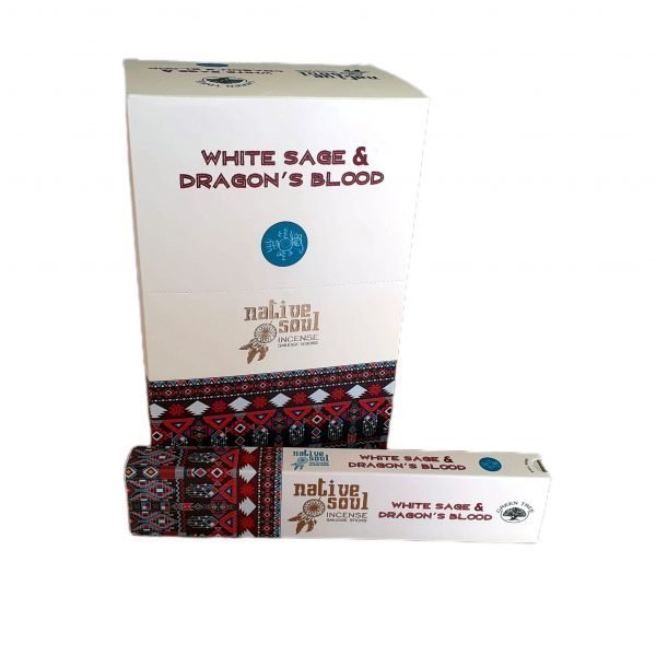 Boîte d'encens indien Native Soul White Sage et Dragon's Blood