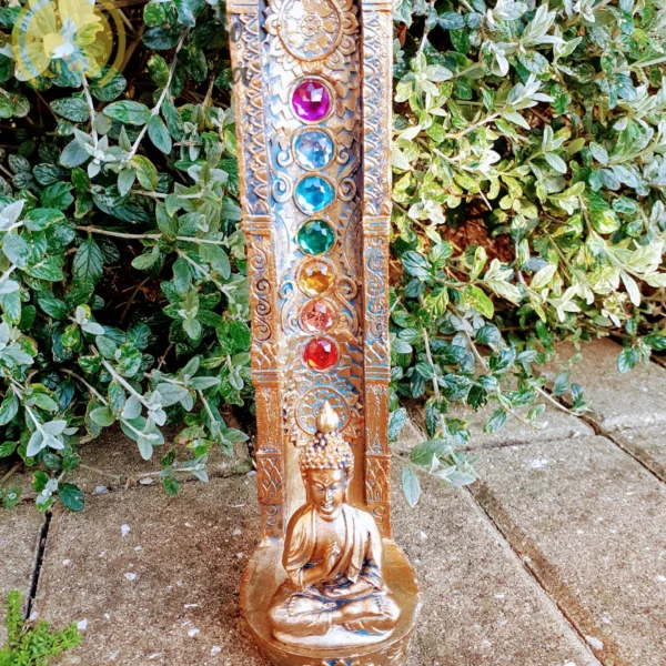 Porta Incensos Chakras e Buda Bronze