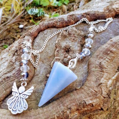 Angelite Angel Pyramid Hexagon Pendulum
