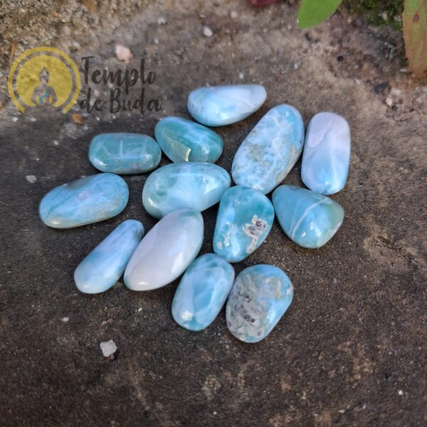 Larimar gerollt Extra 1-3 cm – Bild 3