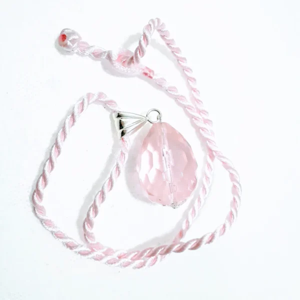 Andara Pendente Facetado Oval Rosa