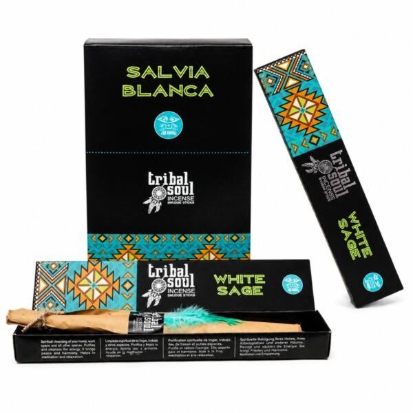 Incenso Tribal Soul Salvia Branca Caixa