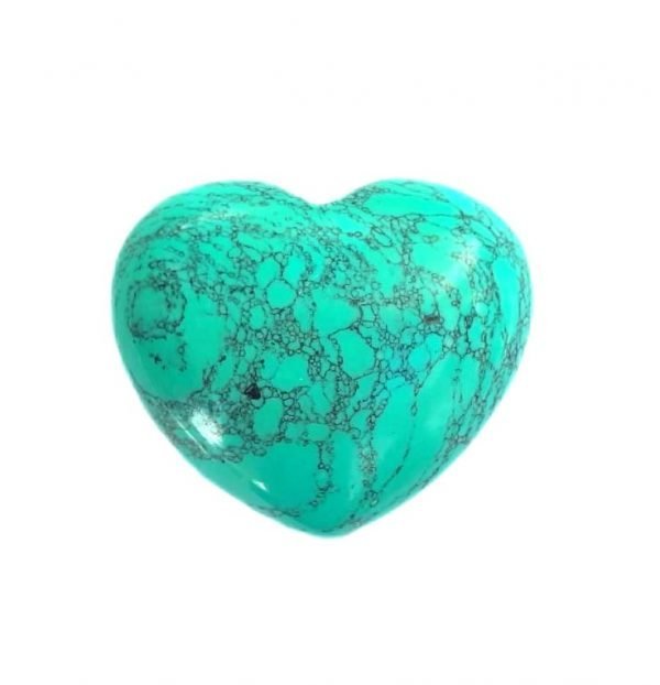 Green Howlite Heart 4.5cm