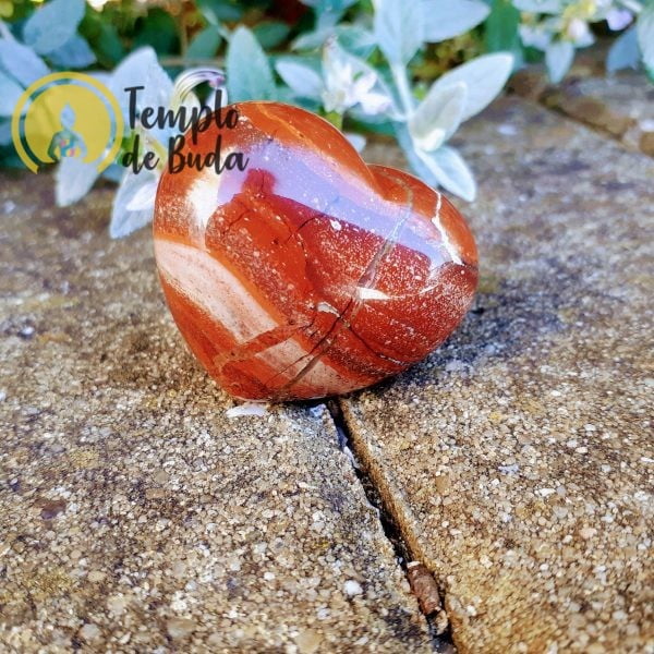 Corazón de jaspe rojo 4,5cm - Imagen 2