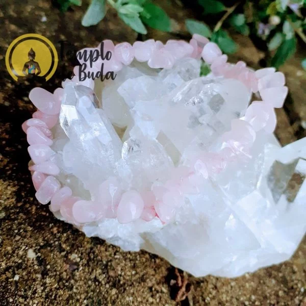 Pulseira de Quartzo Rosa Chips - Image 2