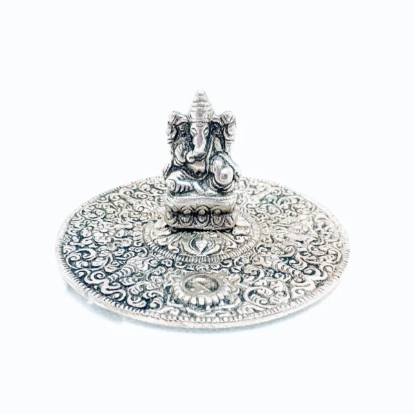 Silver Ganesha Incense Burner