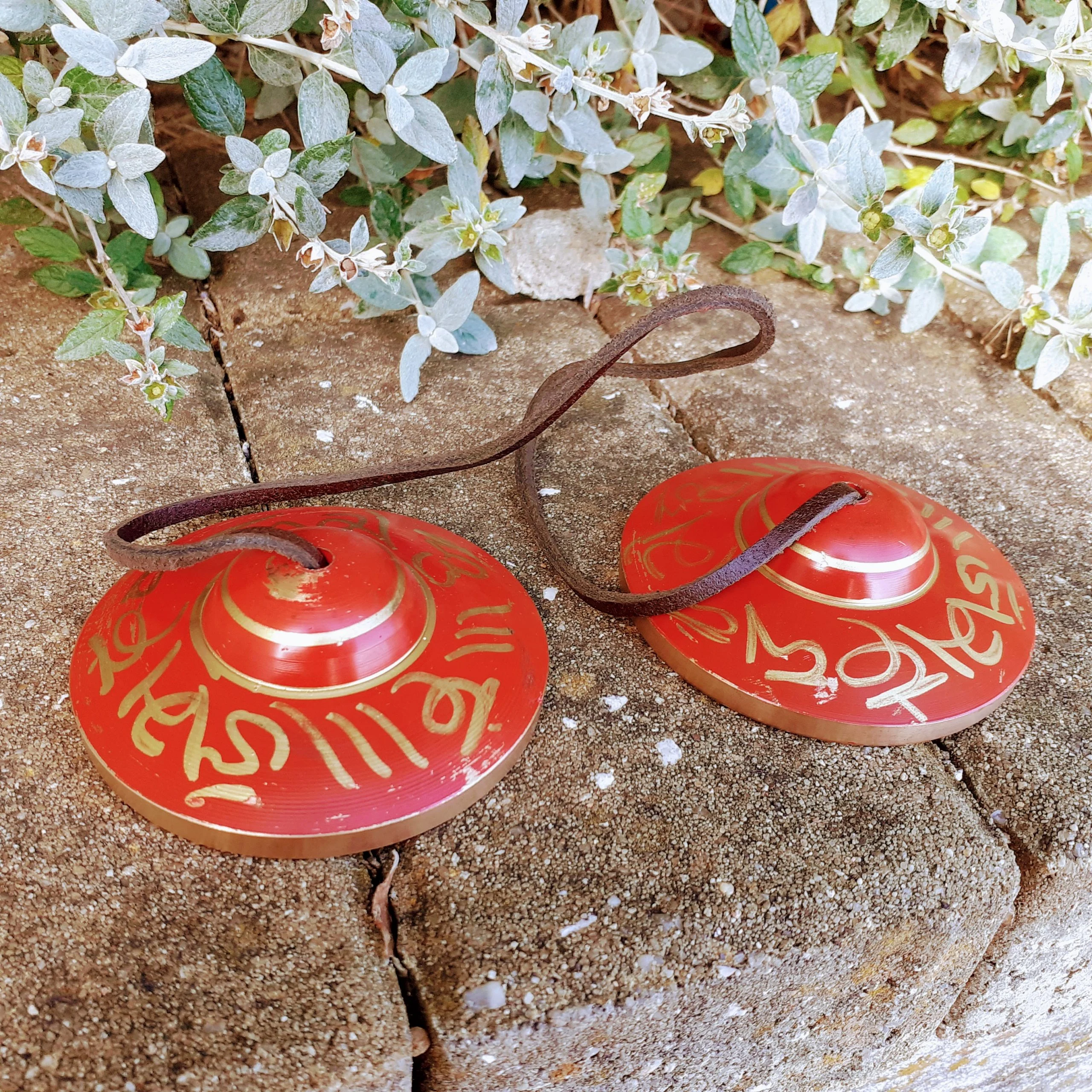 Ting-Sha Címbalos Tibetanos Chakra Raíz Vermelho - Image 2