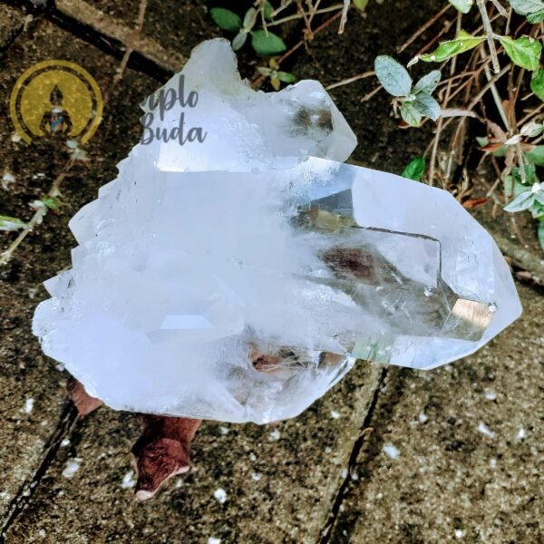 Ponta de Quartzo Cristal Tripla 744gr