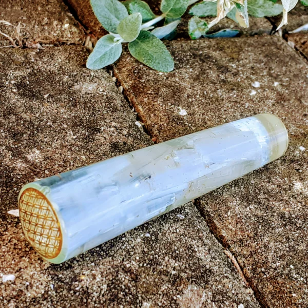 Selenita Bastão Orgonite Flôr da Vida - Image 2