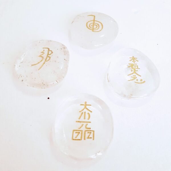 Kit Reiki Quartzo Branco Oval/Plano