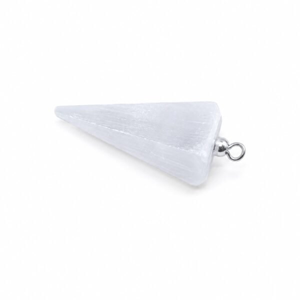 Pendente Selenite Branca Triângulo